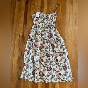 NWT Doen Benoit Dress in Ivory Wild Rose Large